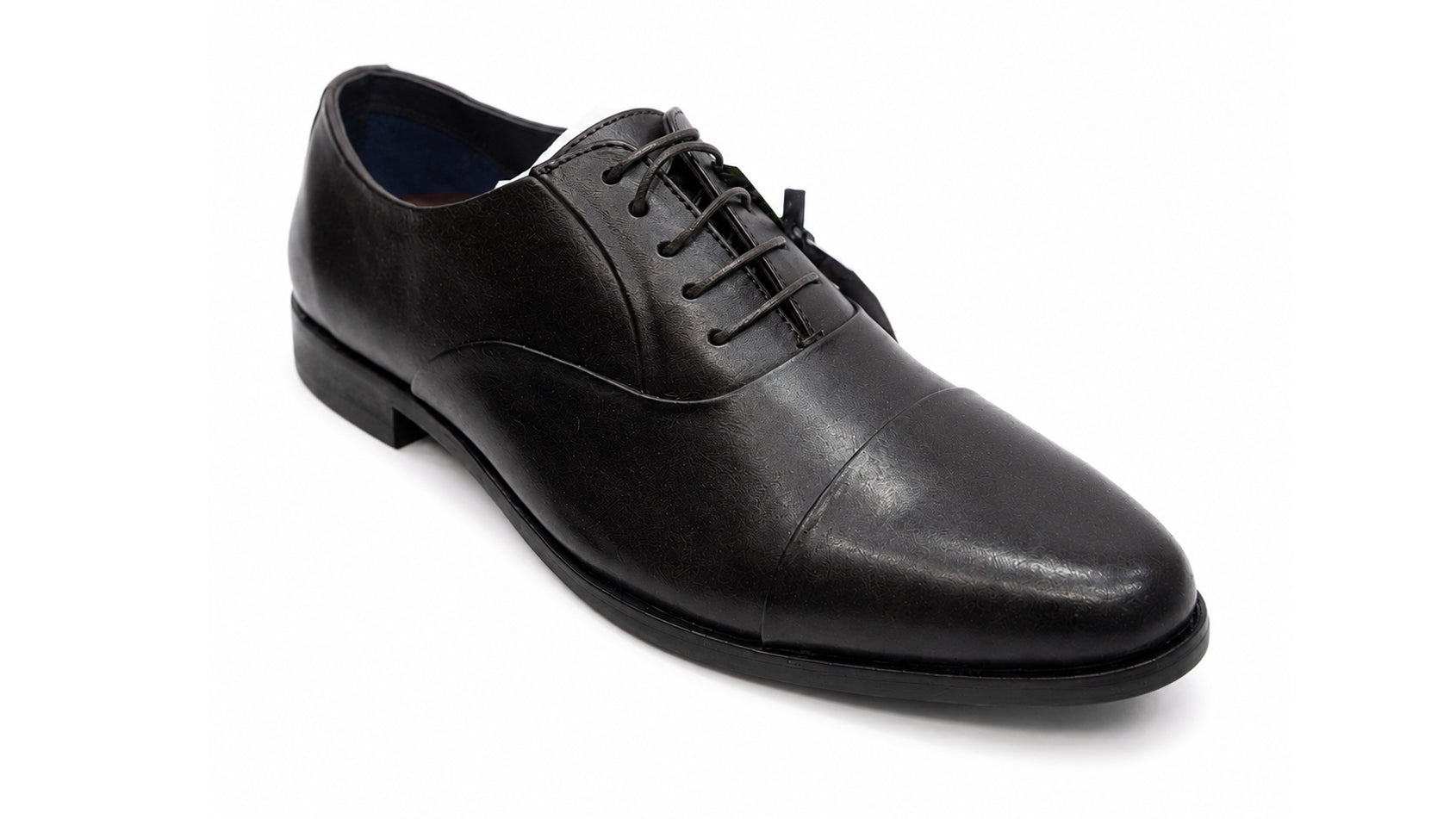 Black Croc Oxford Shoes