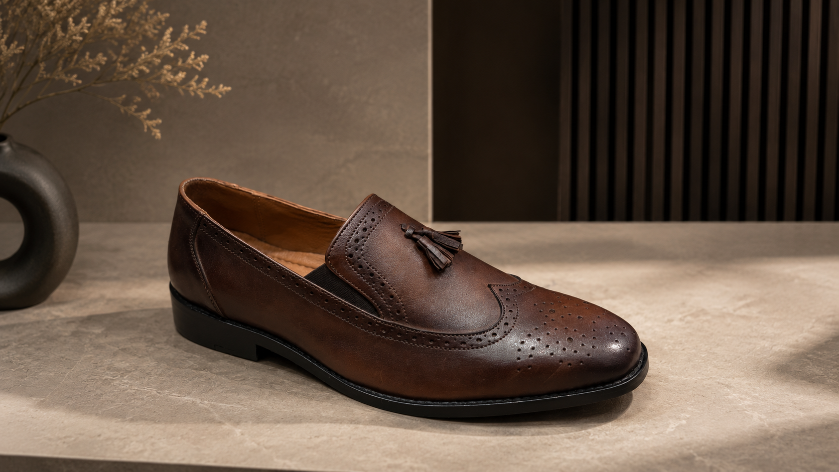 Classic Brown Tassel Loafers